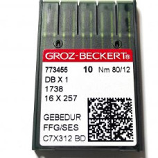 Голки для промислових швейних машин Groz-Beckert DBx1 FFG/SES Gebedur № 80/12 (7154)