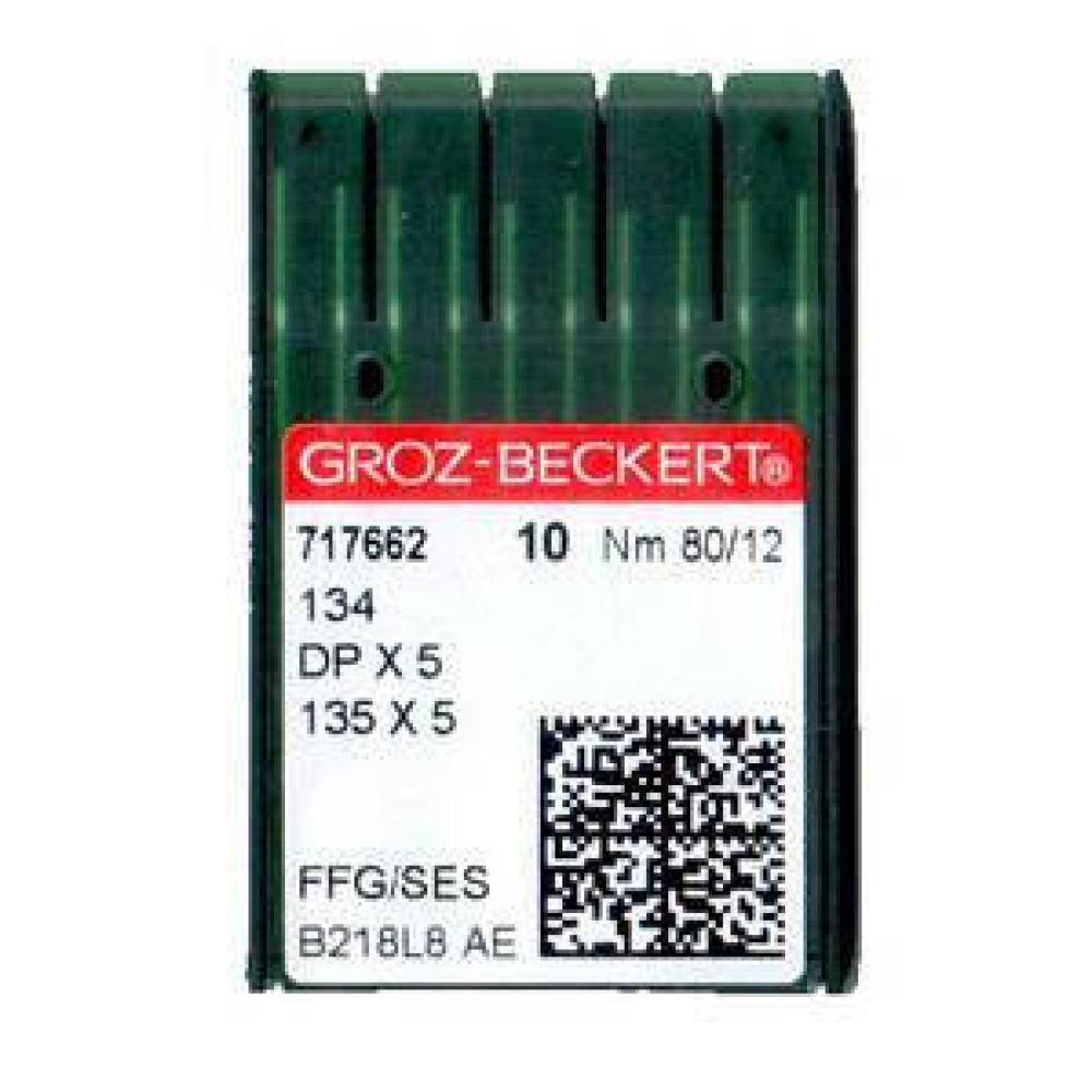 Иглы для промышленных швейных машин Groz-Beckert  DPx5, FFG/SES, №80/12