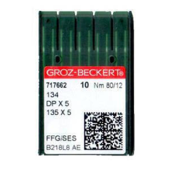 Иглы для промышленных швейных машин Groz-Beckert  DPx5, FFG/SES, №80/12