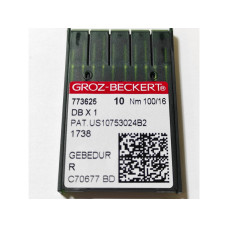 Голки з тонкою колбою  для промислових швейних машин Groz-Beckert DBx1, R, №100/16 GEBEDUR (7151)