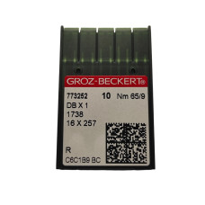 Голки з тонкою колбою для промислових швейних машин Groz-Beckert DBx1, R, №65/9