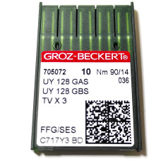 Голки для розпошивальної машини Groz-Beckert UY 128 GAS 90/14 FFG/SES (7156)