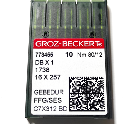 Иглы для промышленных швейных машин Groz-Beckert DBx1 FFG/SES Gebedur № 80/12 (7154)