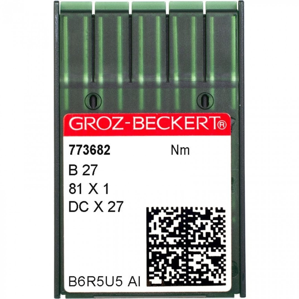 Голки швейні для промислових оверлоків Groz-Beckert DCx27, RG, №80/12 (6772)
