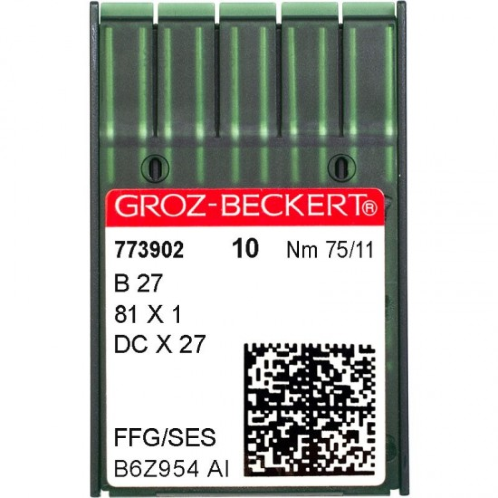 Голки швейні для промислових оверлоків Groz-Beckert DCx27, FFG/SES №75/11 (6770)