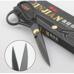 Ножиці закрійні кравецькі 230 мм (9“) JNA CH-225 марганцева сталь чорні, прогумовані ручки (6049)