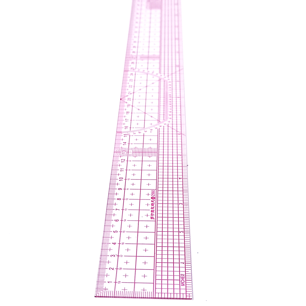 Линейка портняжная раскройная с разметкой прямая 60 см №20 (6553)