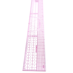 Лінійка кравецька розкрійна з розміткою пряма 60 см №20 (6553)