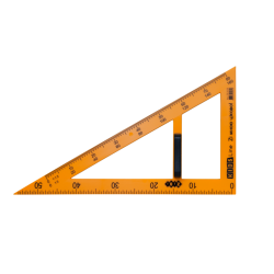 Кутник пластиковий жовтий TEACHER 90°/60°/30° з максимальною стороною 50 см ZiBi, ZB.5638 (5862)