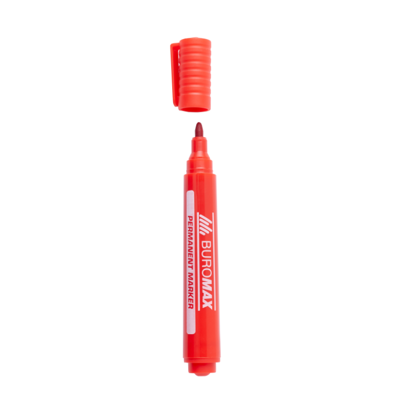 Маркер водостійкий BUROMAX BM.8700-05 JOBMAX 2-4 мм червоний (6163)