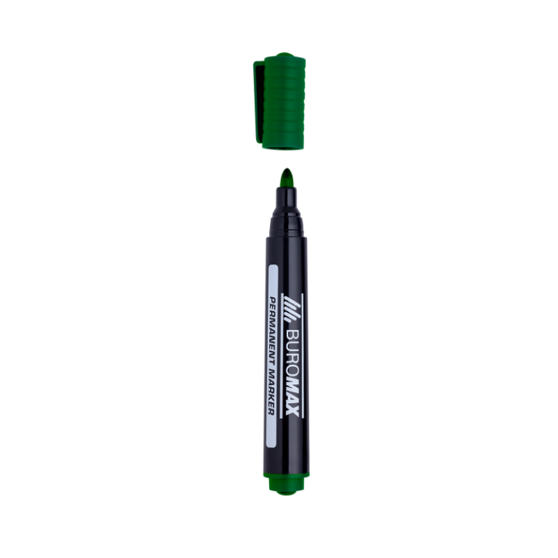 Маркер водостійкий BUROMAX BM.8700-04 JOBMAX 2-4 мм зелений (6219)