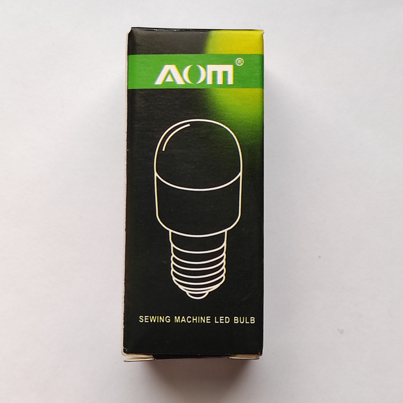 Світлодіодна лампа для швейних машин AOM B15, 1.1 W, 230 V, 6400 K, 25000 hrs, 40 Lm (7115)