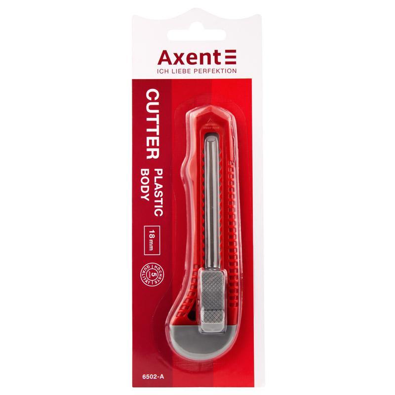 Ніж канцелярський Axent 6502-A, лезо 18 мм (5804)