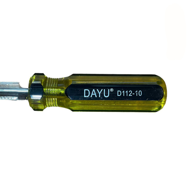 Викрутка DAYU D112-10 пласка 35см, пластикова ручка, магнітний наконечник (6737)