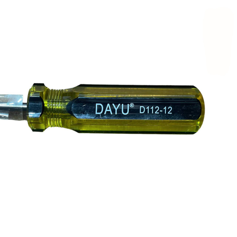 Викрутка DAYU D112-12 пласка 39см, пластикова ручка, магнітний наконечник (6738)