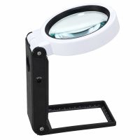 Лупа ручна багатофункціональна TH-7018-A з LED і UV-підсвічуванням, 6X/25X