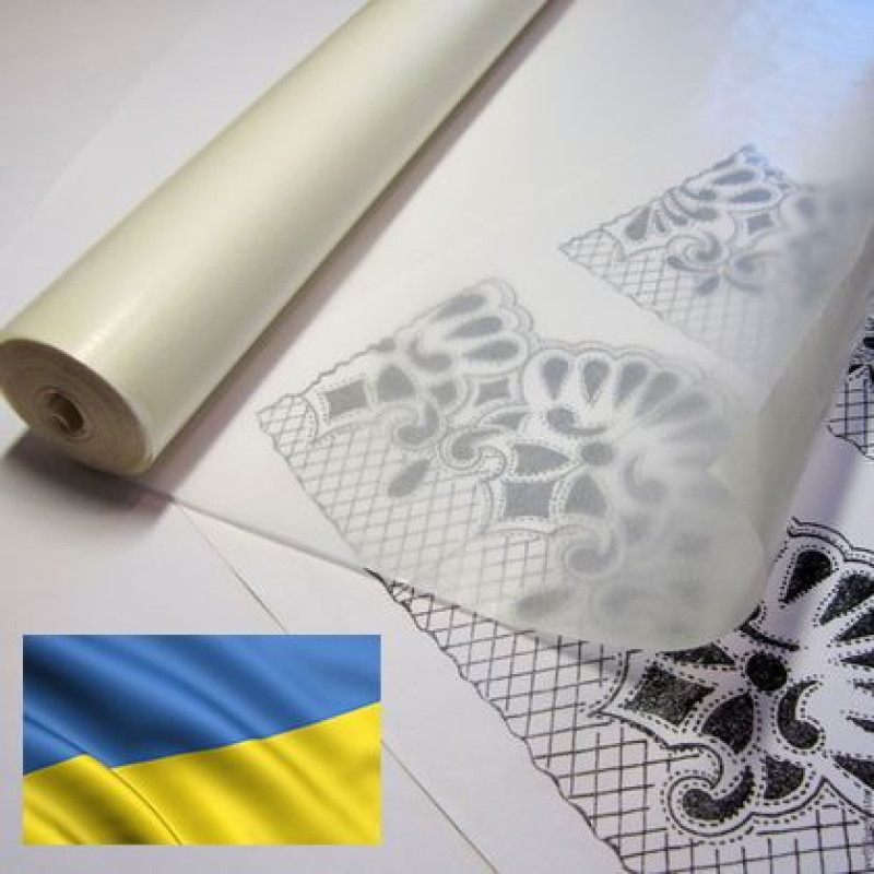 Калька прозора у рулоні для викрійки, друку, малювання щільність 52г/м.кв, ширина 64 см довжина 40 метрів