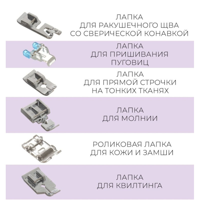 Набір лапок 11 шт Peri для побутових швейних машин в картонній коробці Лапкотримач у ПОДАРУНОК (6524)