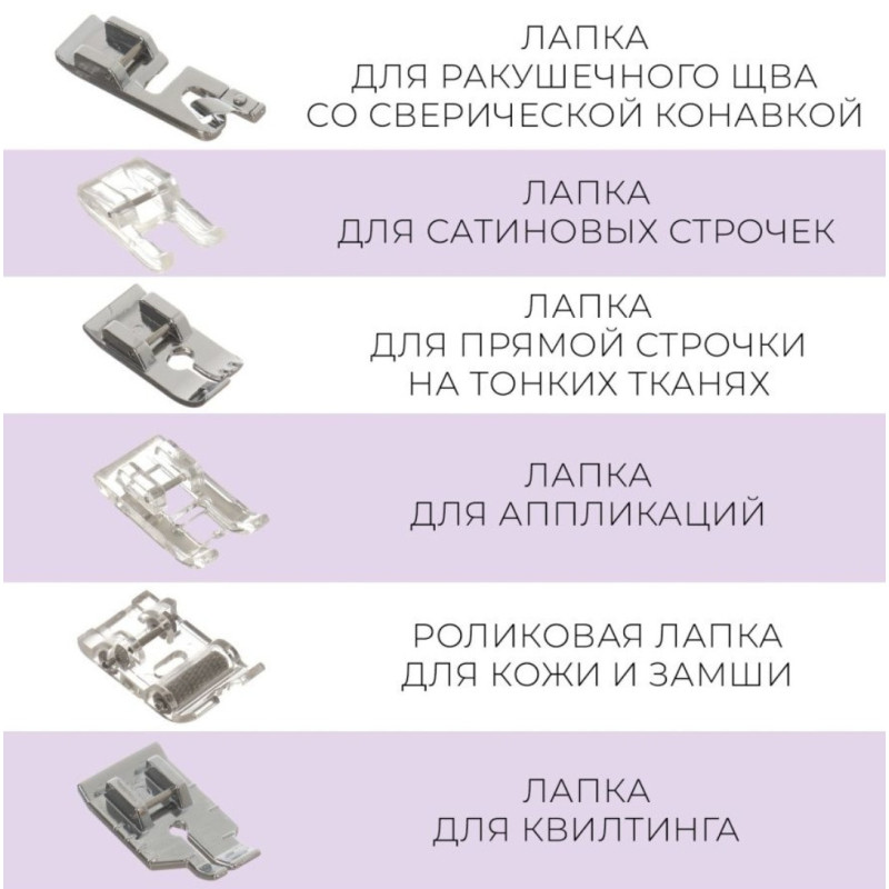 Набор лапок 16 шт Peri для бытовых швейных машин в органайзере Лапкодержатель в ПОДАРОК (6523)