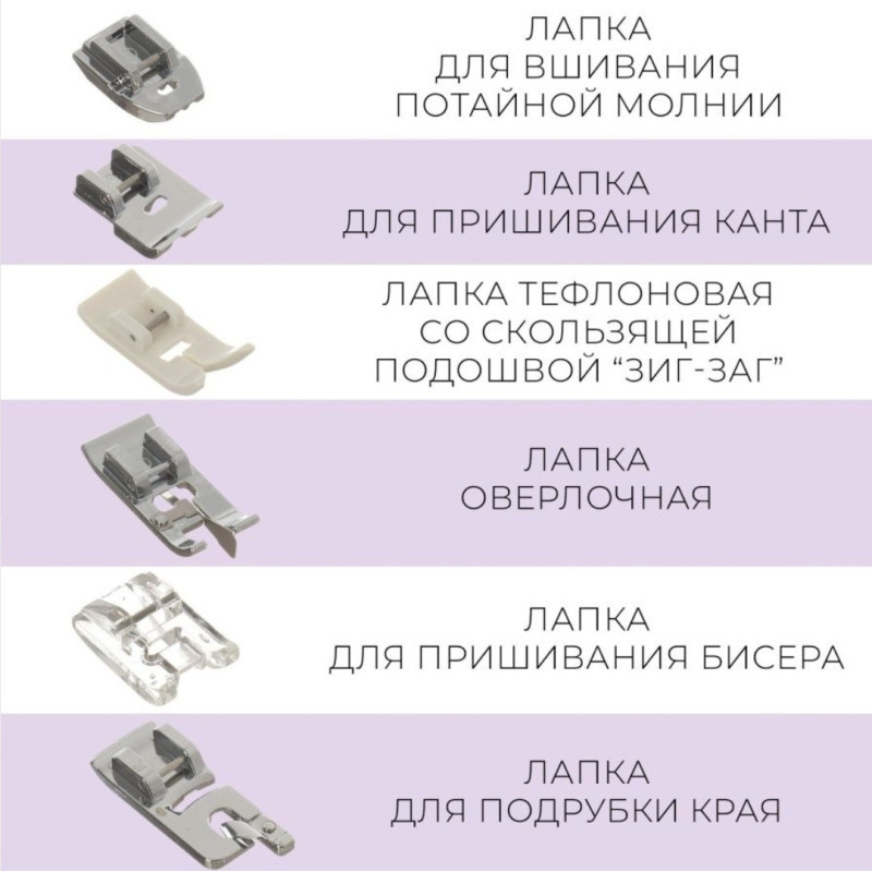 Набор лапок 16 шт Peri для бытовых швейных машин в органайзере Лапкодержатель в ПОДАРОК (6523)