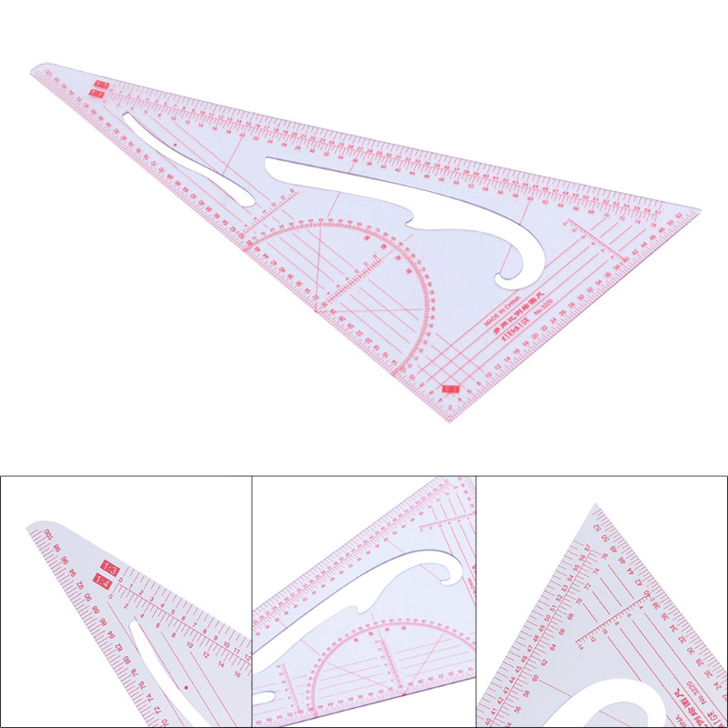 Лекало кравецький Трикутник для крою та шиття 20 см ×11 см №4 (5758)