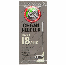 Иглы швейные универсальные ORGAN №110 для бытовых швейных машин вакуумная упаковка 5 штук