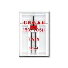 Иглы швейные двойные универсальные ORGAN TWIN №90/4 пластиковый бокс для бытовых швейных машин