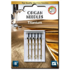 Иглы швейные универсальные ORGAN Titanium №75/80/90 для бытовых швейных машин блистерная упаковка 5штук