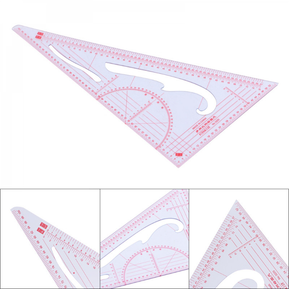 Лекало портняжный Треугольник для кроя и шитья 20 см ×11 см №4 (5758)