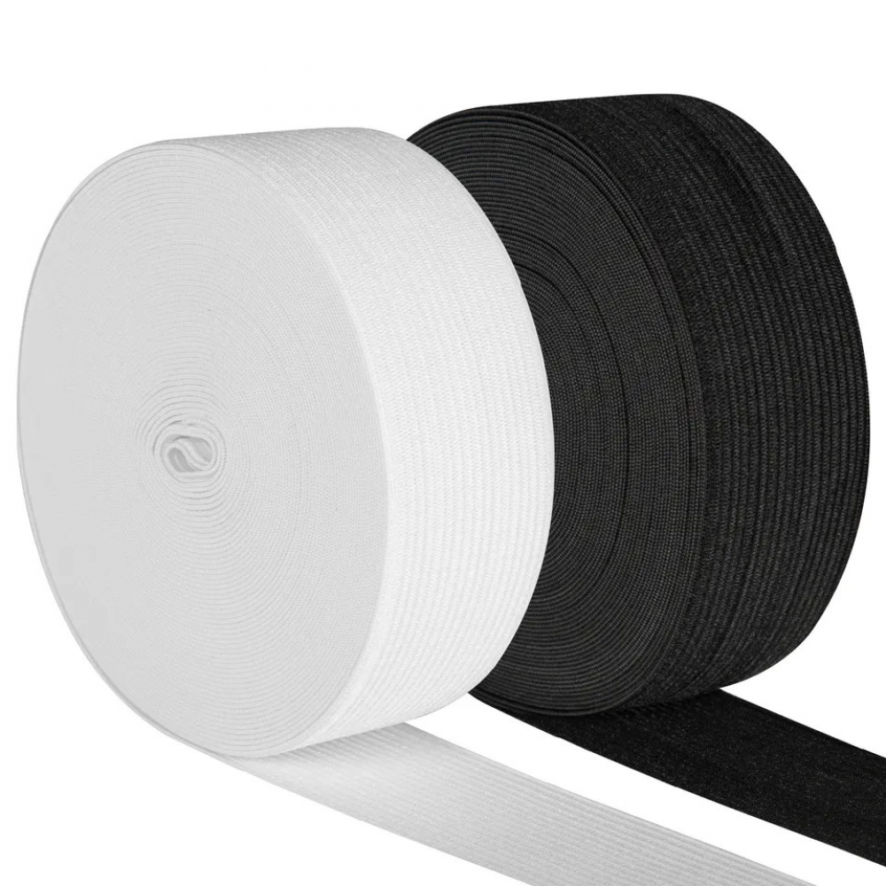 Гумка швейна для одягу, білизни ширина 20 мм (40 м/рулон) біла (6555)