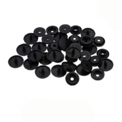 Кнопка пластикова для одягу 12 мм чорна (11) 50 шт (6133)