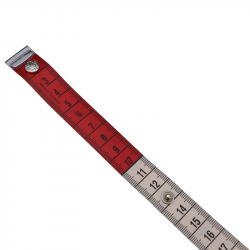 Кравецький сантиметр з кнопкою довжина 150см / 60дюймів, ширина 18мм, розмітка від одиниці!!! (не з 0) (6257)