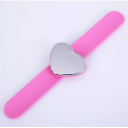 Голківниця - браслет магнітна на зап'ястя для шпильок, голок "Серце" рожева (6399)