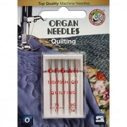 Голки швейні для квілтингу ORGAN QUILTING №75/90 для побутових швейних машин блістерна упаковка 5 штук