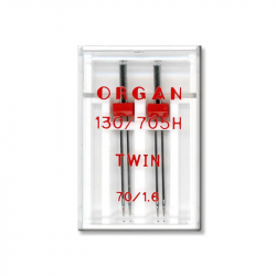 Иглы швейные двойные универсальные ORGAN TWIN №70/1,6 пластиковый бокс для бытовых швейных машин