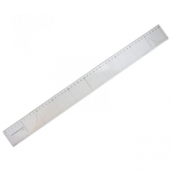 Лінійка для печворку і квілтингу 5х50 см универсальная (акрил 2,5 мм) (6422)