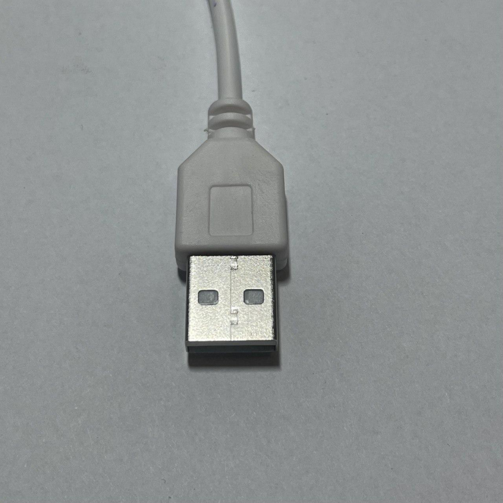 Світлодіодна стрічка біла з USB конектором та блоком живлення на 5V-1А довжина 30 см (18 світлодіодів) працює від павер банку (6470)