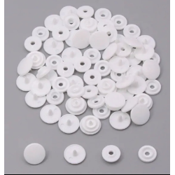 Кнопка пластикова для одягу 12 мм біла (01) 1000 шт (6262)